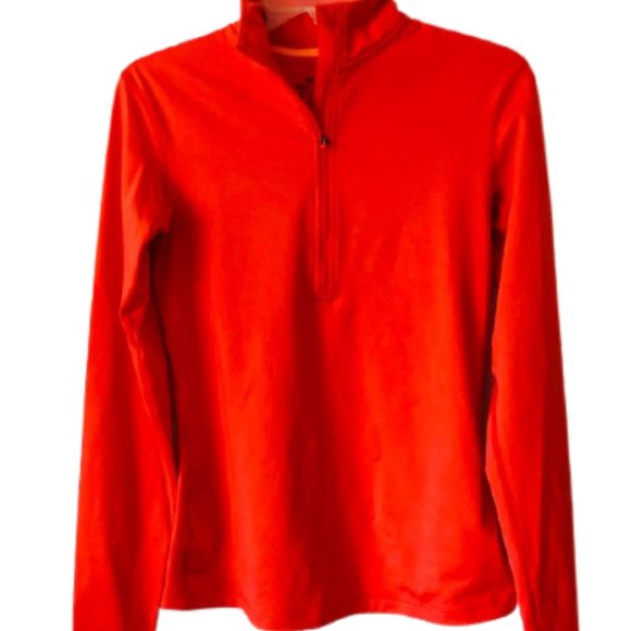 NIKE Hi Viz DRI FIT Half Zip L/S Active Top EUC M - Picture 1 of 11